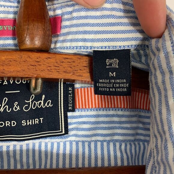 Men’s Scotch and Soda Oxford Shirt Striped Size M - Picture 9 of 9